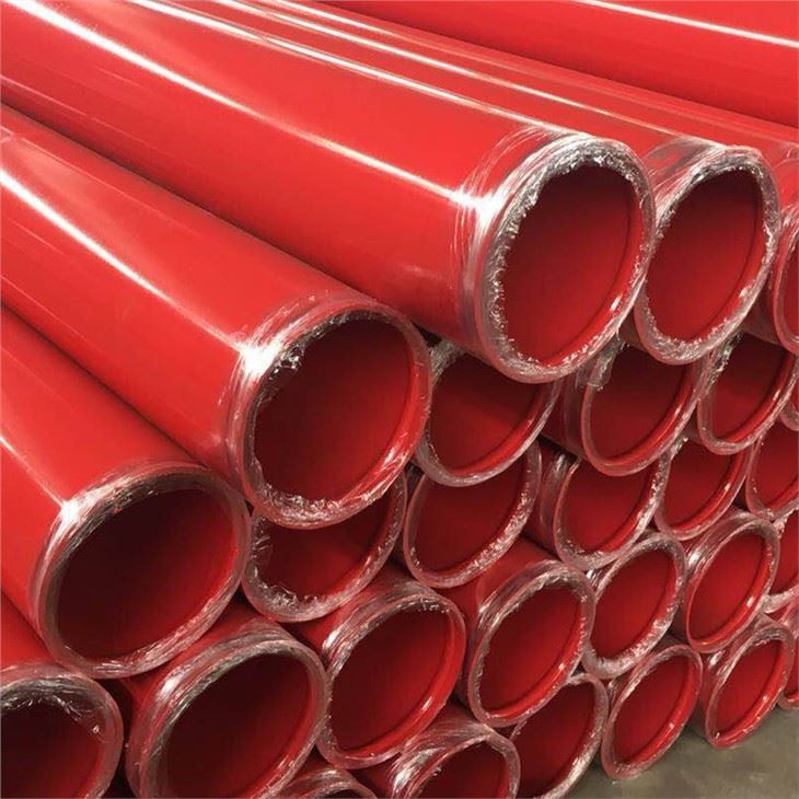 Paip Keluli Cat Merah ASTM A795 Dengan Hujung Beralur